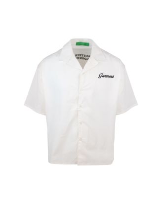 Bowling shirt with print and embroidery