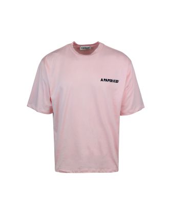 T-shirt rosa con stampa