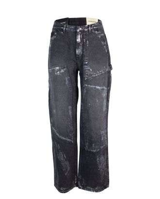 Jeans ampio "Wax Coated Carpenter" nero