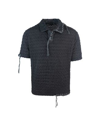 Sapa Bubble polo shirt in black