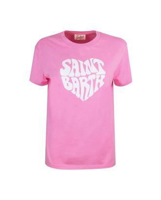 T-shirt Saint Barth Heart rosa