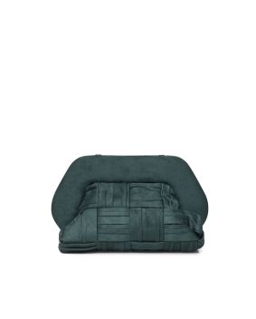 Borsa Bios Medium Suede Intreccio Smoke Pine