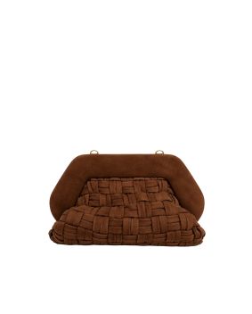 Borsa Bios Medium Suede Intreccio Small Rocky Road
