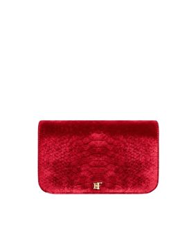 Borsa In Velluto Con Stampa Cocco Red Passion