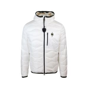 Short white Piuma padded jacket