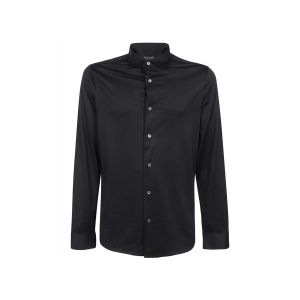 Black shirt in Tencel blend jersey