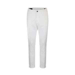 Chinos in white stretch cotton