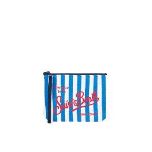 Aline clutch bag with blue stripes