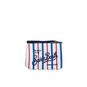 Aline two-tone striped clutch bag