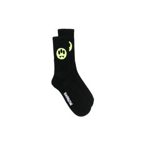 Black unisex logo socks