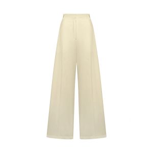 Oversized trousers in sand washed cotton