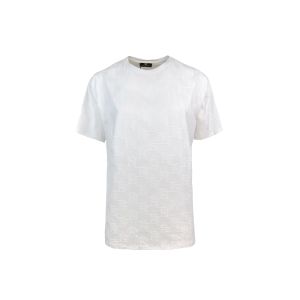 T-shirt stampa logo flock bianca