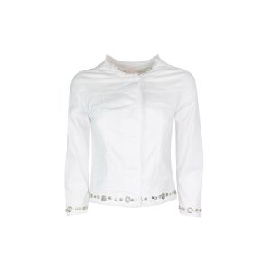 White jacket with applications
