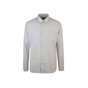 Linen blend button-down shirt
