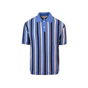 Jacquard striped polo shirt