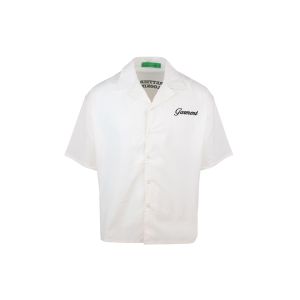 Bowling shirt with print and embroidery