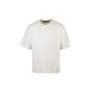 T-shirt basica con ricamo crema