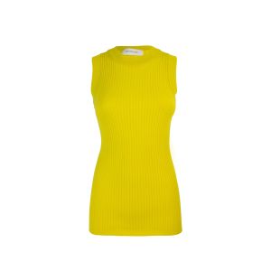 Yellow knitted tank top