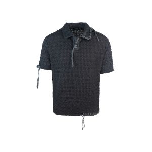 Sapa Bubble polo shirt in black