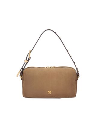Suede Spray Beige Satchel Bag