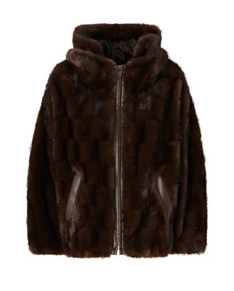 Brown Eco-Fur Blouson