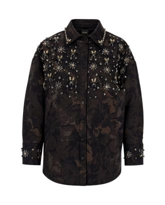 Green Black Jewel Jacquard Overshirt