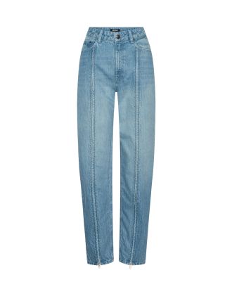 Straight Leg Light Blue Denim Jeans