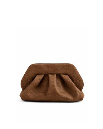 Borsa Bios Medium Suede Croco Effect Rocky Road