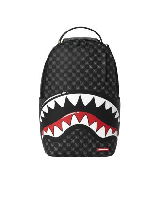 Shark In Paris Wtf Bubbly Black Check Backpack