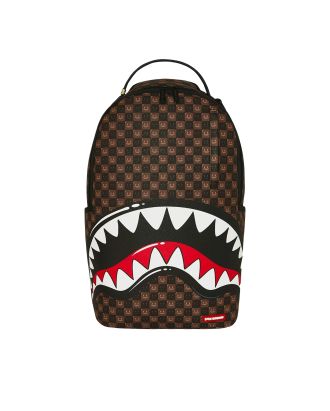 Sharks In Paris Wtf Bubble Brown Check Backpack