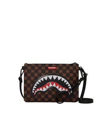 Sharks In Paris Wtf Bubble Brown Check Clutch Bag