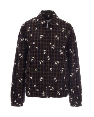 Bomber Check Flower Cappuccino