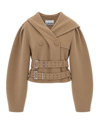 Trench Jacket in Double Cotton Tiger's Eye
