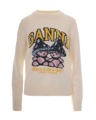 Teddy Mushroom Egret Sweater