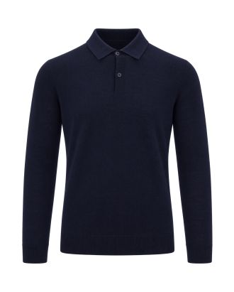 Polo In Maglia Fine Navy