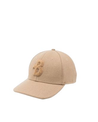 Cappellino logo con visiera Light Camel