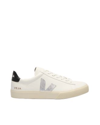 Campo Leather White Silver Black Sneakers
