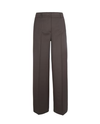 Pantalone In Lana Vergine Testa Di Moro