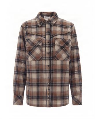 Camicia Check Marrone