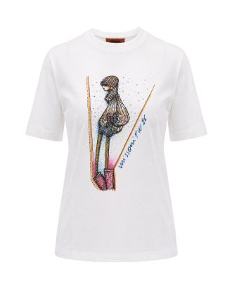 White Print T-shirt