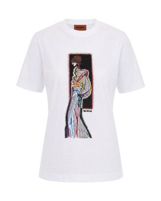 White Print T-Shirt