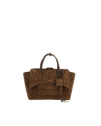 Borsa Flap M Suede Chocolat