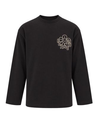 T-shirt Ls Print Brown