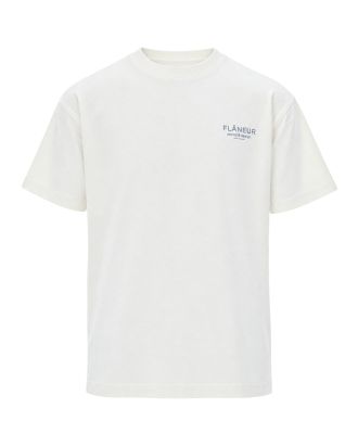 Lettering Washed White T-Shirt