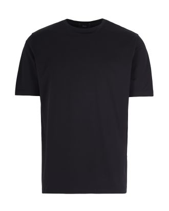 Black stretch jersey T-shirt