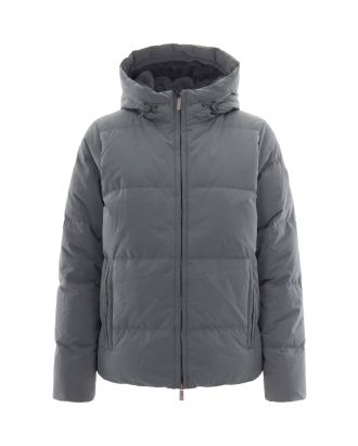 Piumino Shiny Nylon Fur Green Balsam