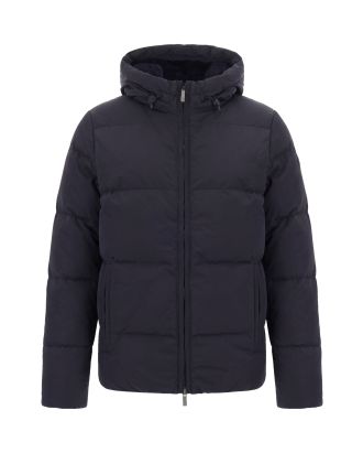 Piumino Shiny Nylon Fur Black Greyish