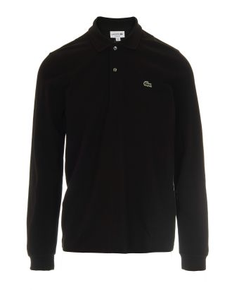 Black piqué polo shirt