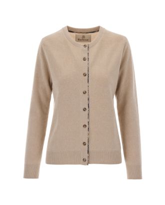 Honey Birchwood Tartan Crew Neck Sweater