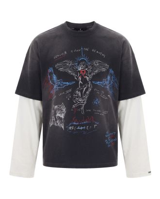 Heavier Than The Heavens Washed Black T-shirt